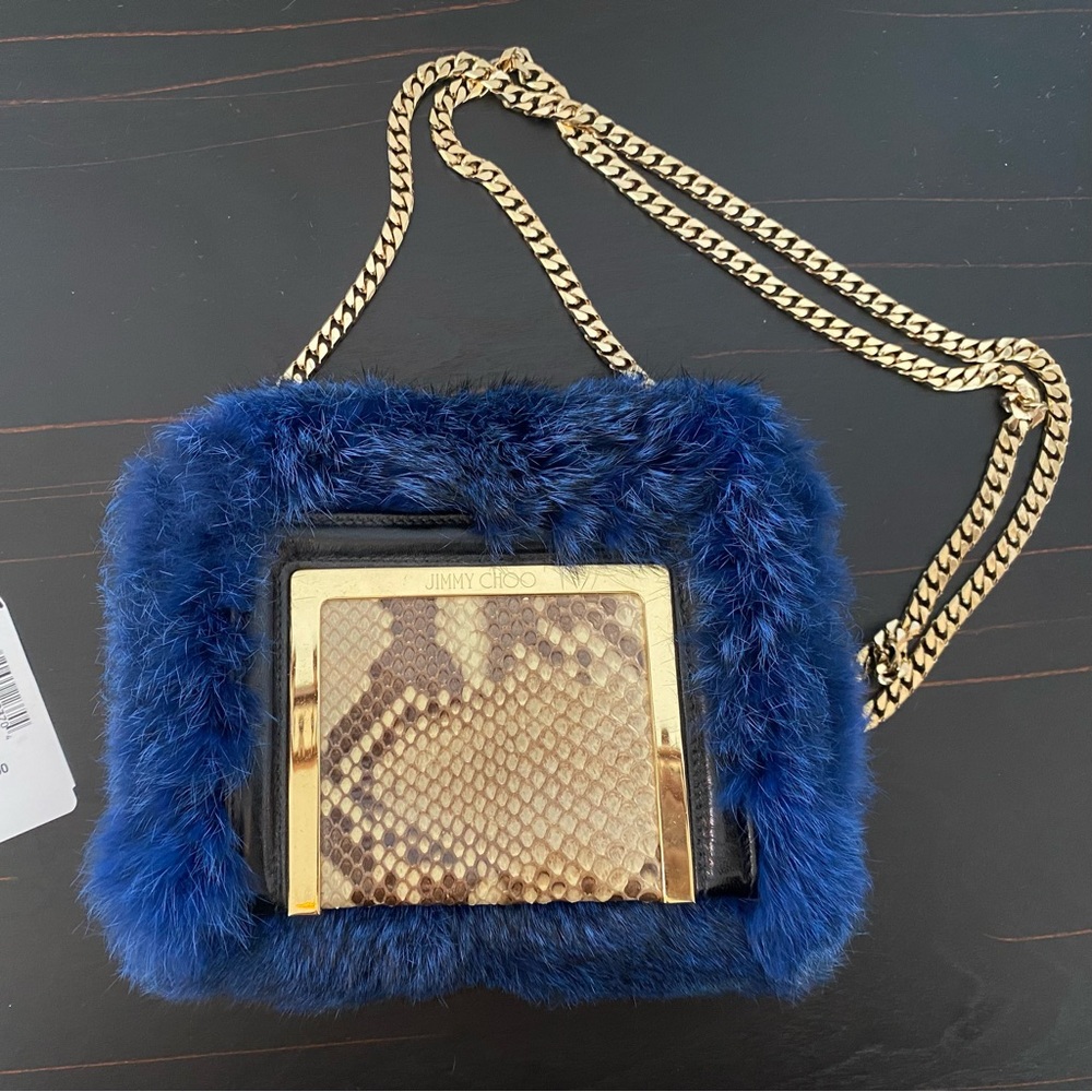 mini fuzzy jimmy choo bag
